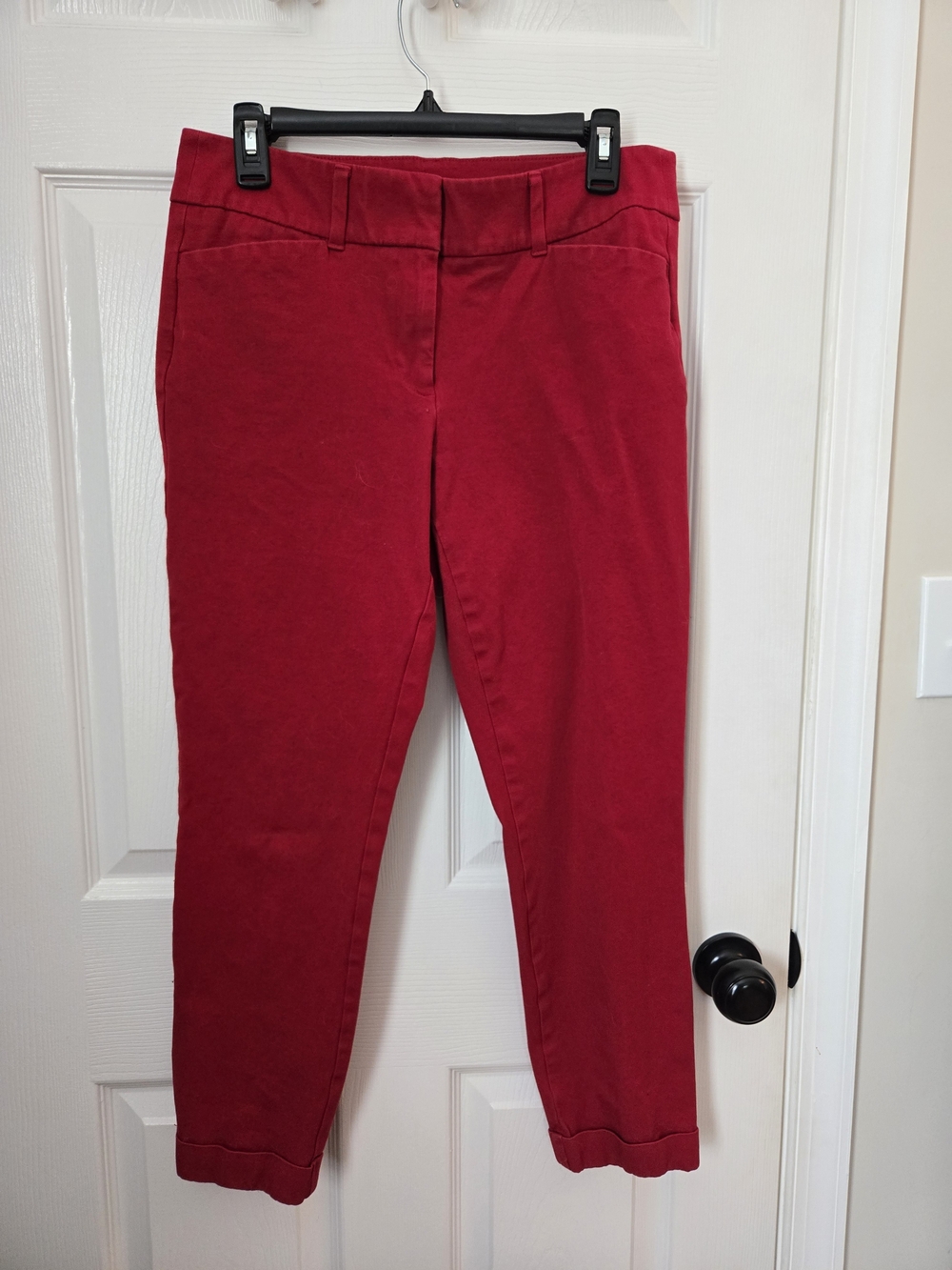 LOFT Girls' Bright Red Slim Chino Pants